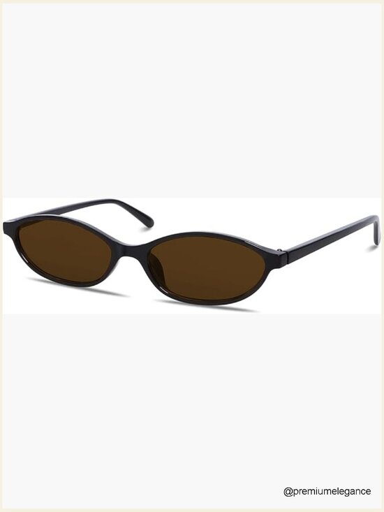 Accessories - Retro Oval 90s Cat Eye Sunglasses Lightweight Narrow UV Protection